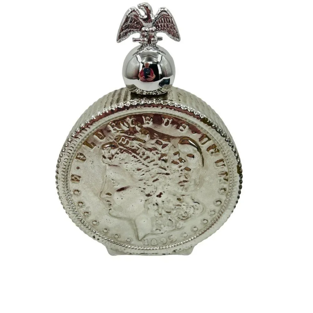 Vintage Avon Liberty Dollar Decanter with Oland After Shave & Box